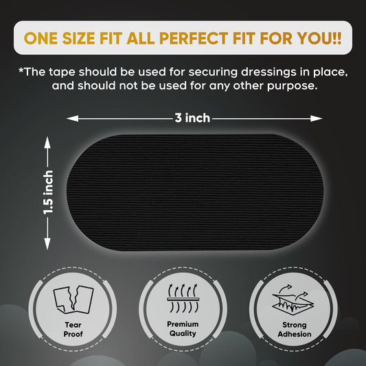 Premium Tape (30 Pack) - Pain Free Removal, Hypoallergenic, Latex Free & Gentle On Skin - Skin Friendly Adhesive Cotton Tape-H25