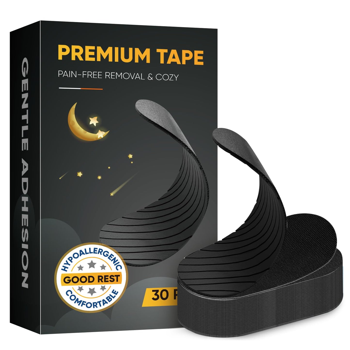 Premium Tape (30 Pack) - Pain Free Removal, Hypoallergenic, Latex Free & Gentle On Skin - Skin Friendly Adhesive Cotton Tape-H25
