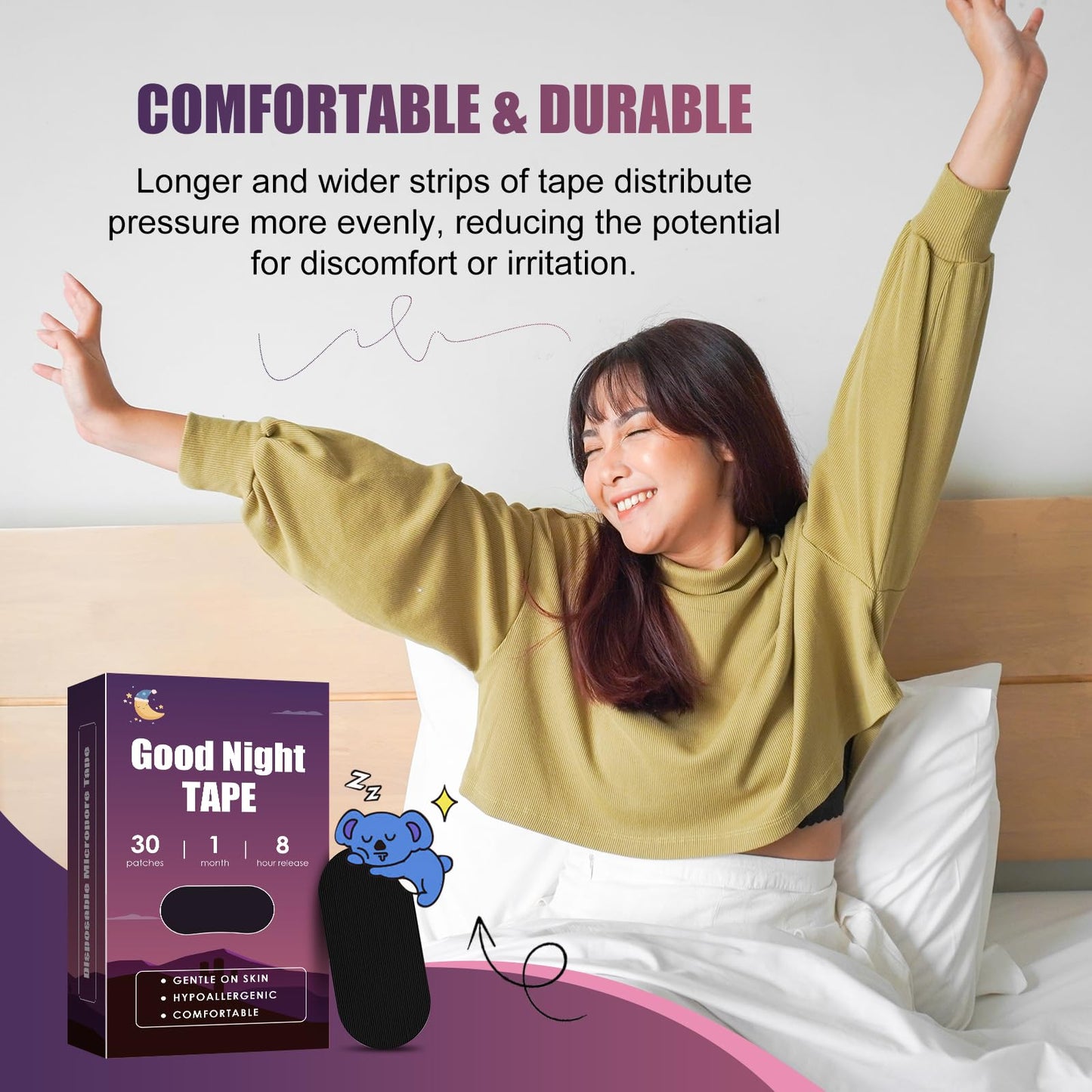 Premium Tape (30 Pack) - Pain Free Removal, Hypoallergenic, Latex Free & Gentle On Skin - Skin Friendly Adhesive Cotton Tape-Z19