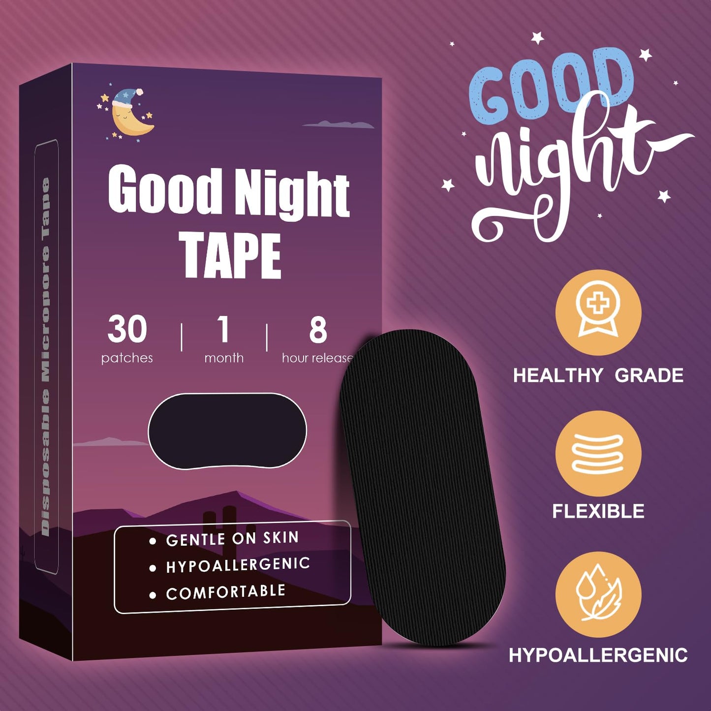 Premium Tape (30 Pack) - Pain Free Removal, Hypoallergenic, Latex Free & Gentle On Skin - Skin Friendly Adhesive Cotton Tape-Z19